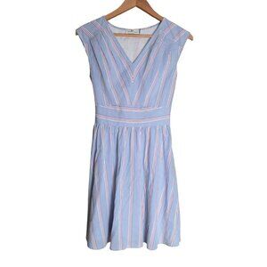 Women's - Vineyard Vines Nicholls Stripe Seersucker Tie-Waist Mini Dress, Size 0